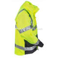 Men's Yellow Waterproof Insulated Hi-Vis Hooded Jacket